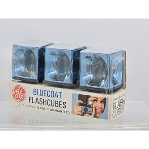 NEW Vintage General Electric Bluecoat Flashcubes For Camera- 3 Cubes/12 Flashes